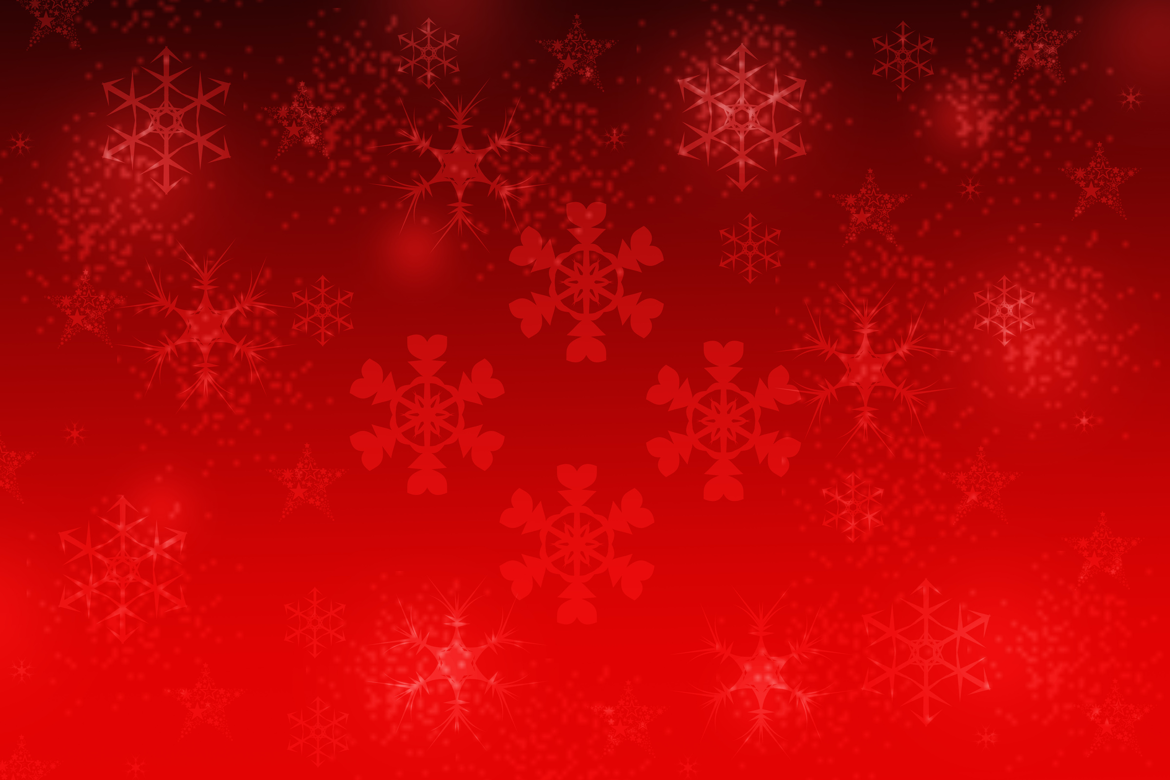 Red Color Christmas Background